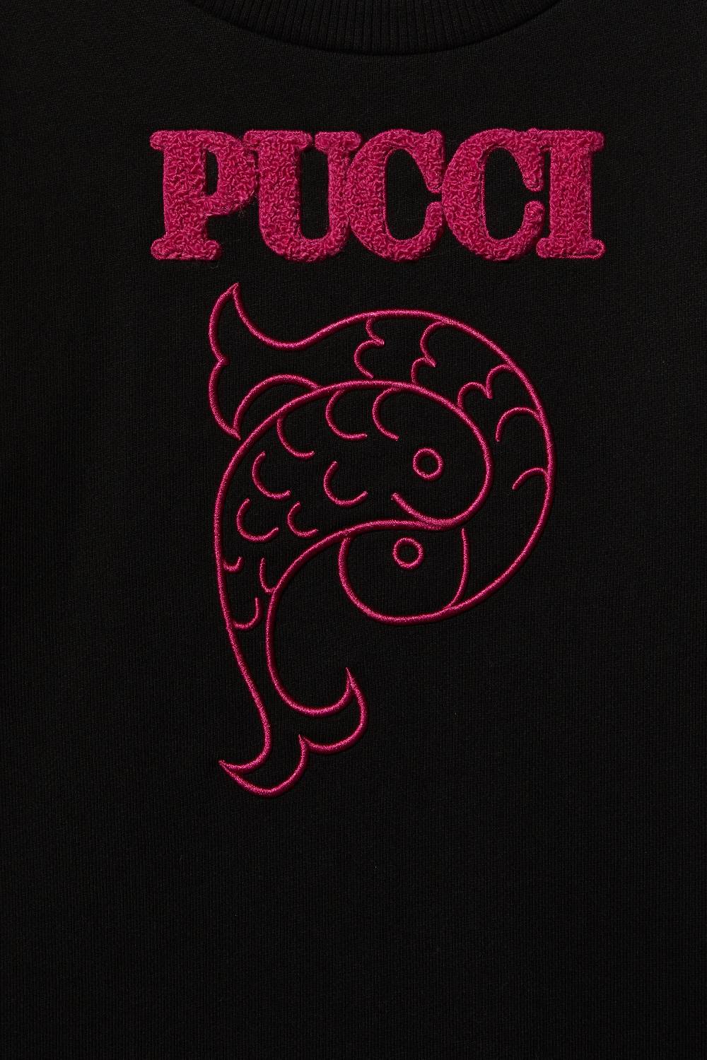 Pucci Logo-Embroidered Cotton Dress Italy