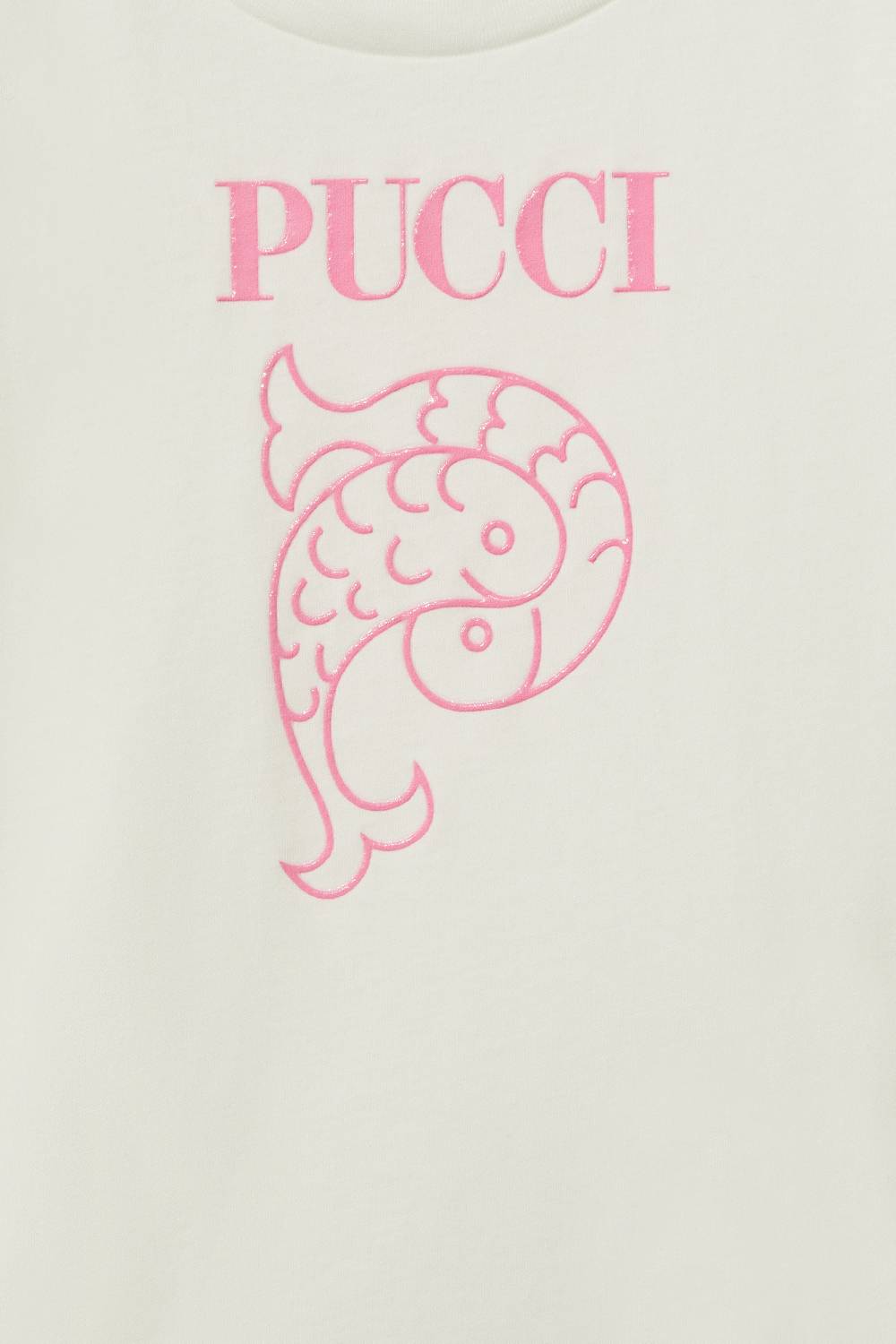Pucci Logo-Print Cotton T-Shirt Vendita