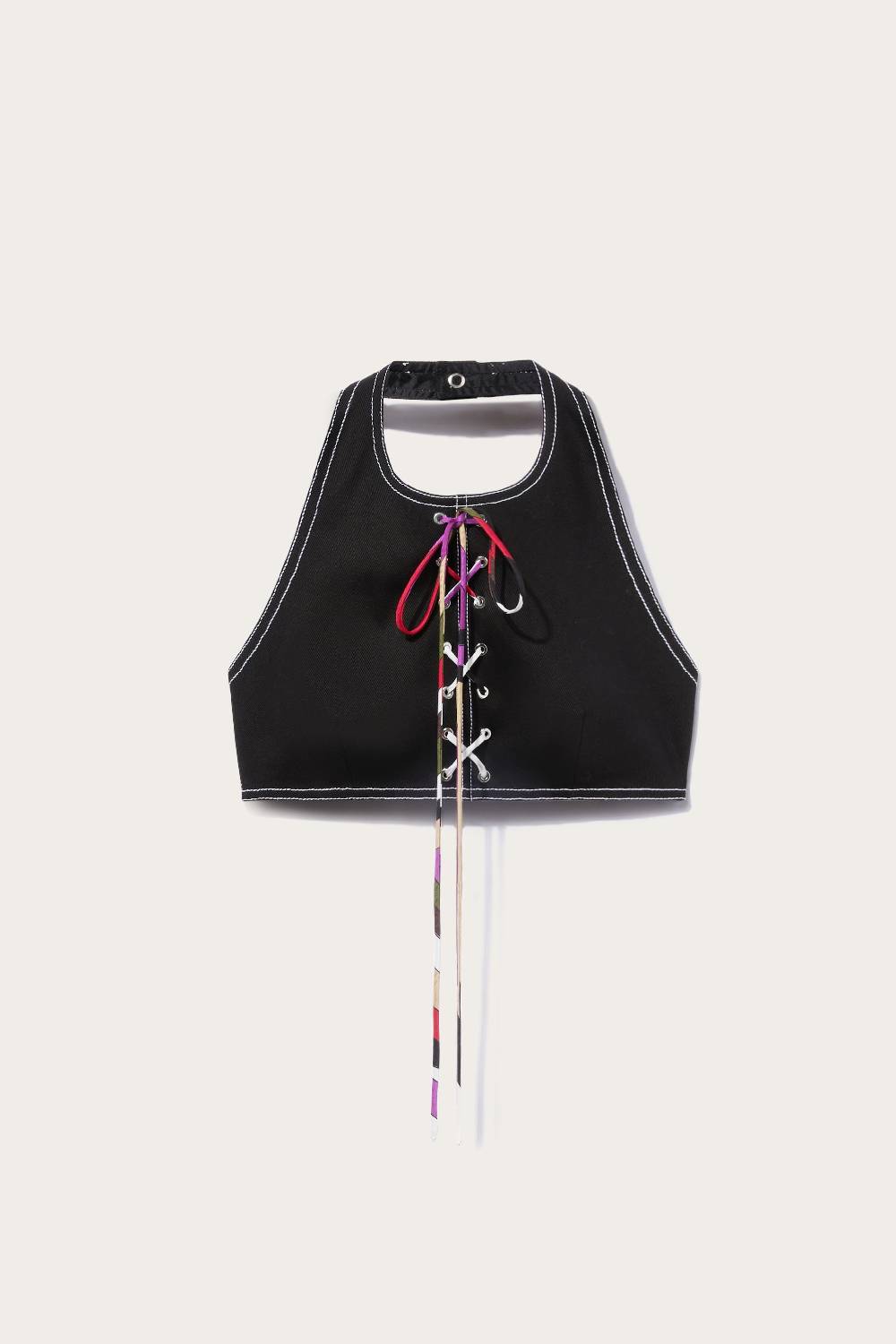 Pucci Crop top con lacci In Vendita
