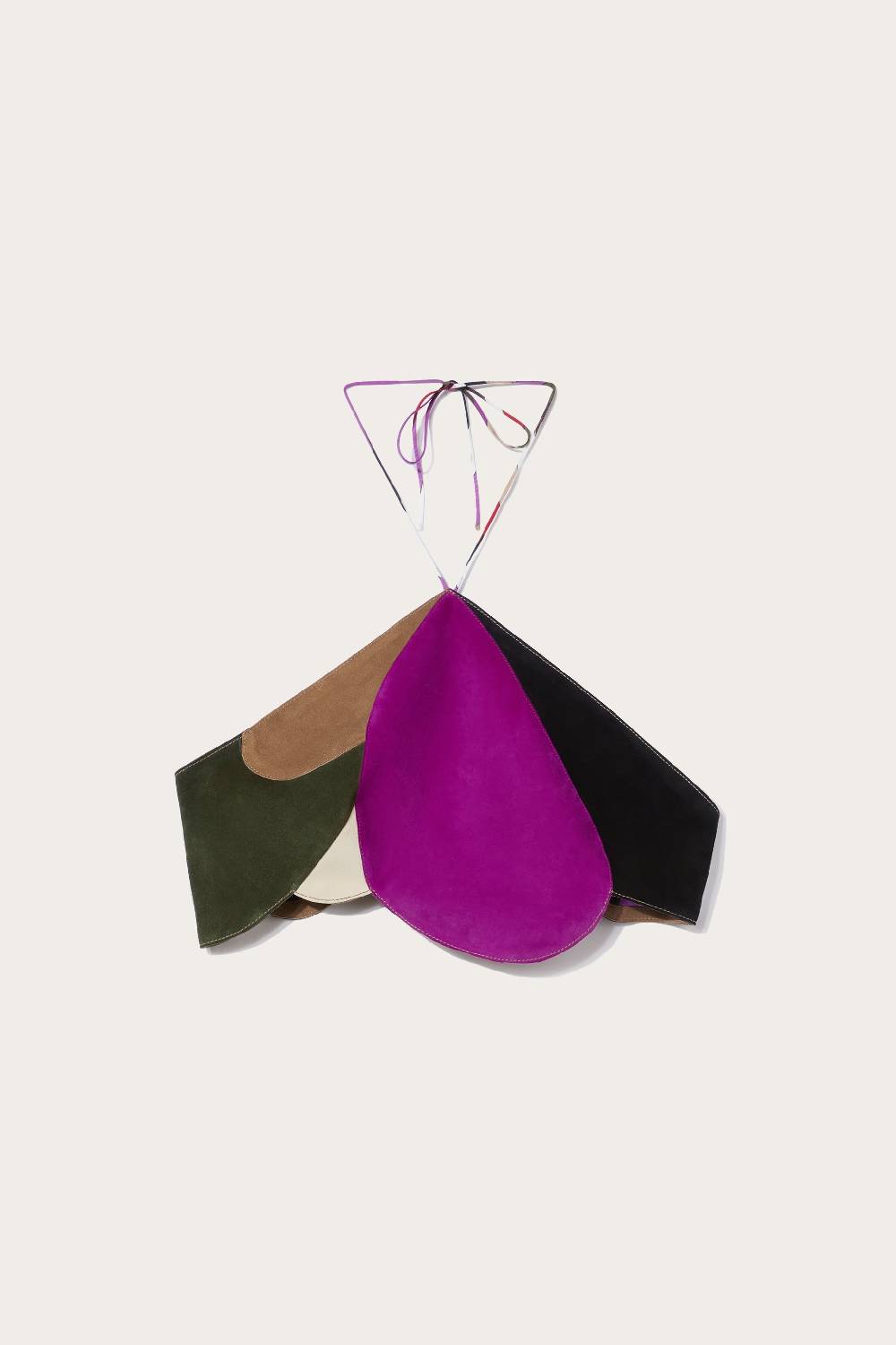 Pucci Top Goccia in pelle scamosciata Vendita Calda