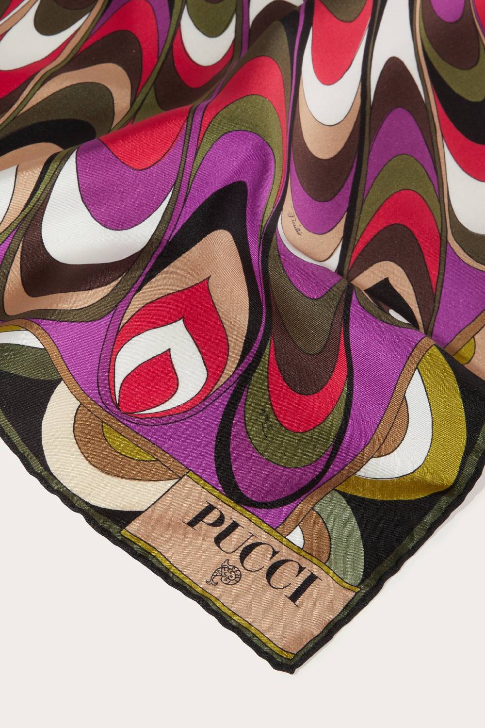 Pucci Carré piccolo in seta con stampa Onde I Più Venduti