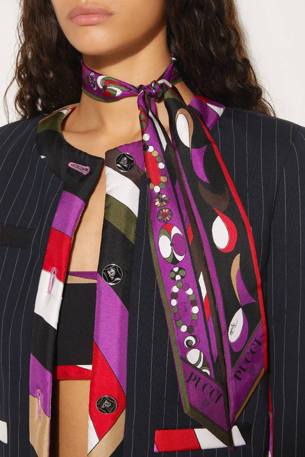 Pucci Foulard in seta con stampa Pesci Moda