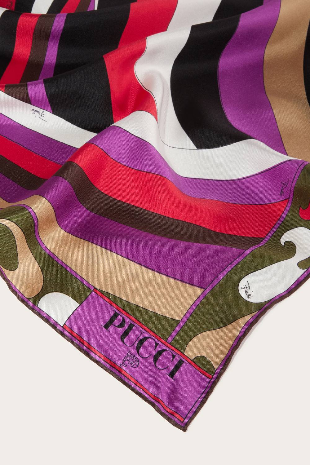 Pucci Carré grande in seta con stampe Iride e Marmo Offerta esclusiva