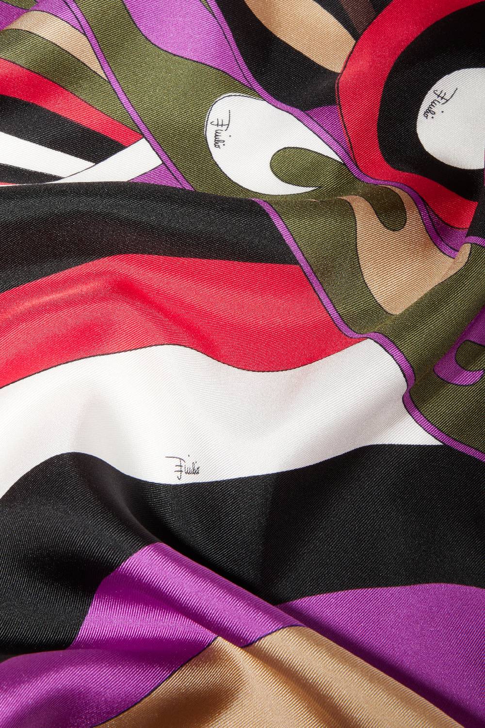Pucci Carré grande in seta con stampe Iride e Marmo Offerta esclusiva