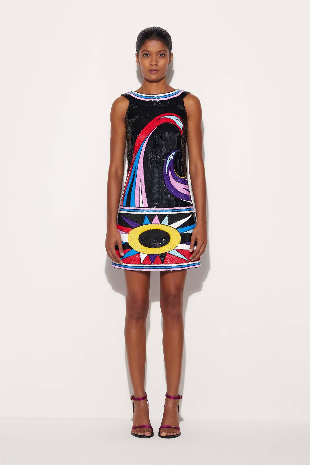 Pucci Mini abito in seta con motivo Cigni Offerta Pasqua