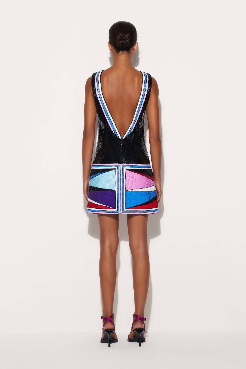 Pucci Mini abito in seta con motivo Cigni Offerta Pasqua