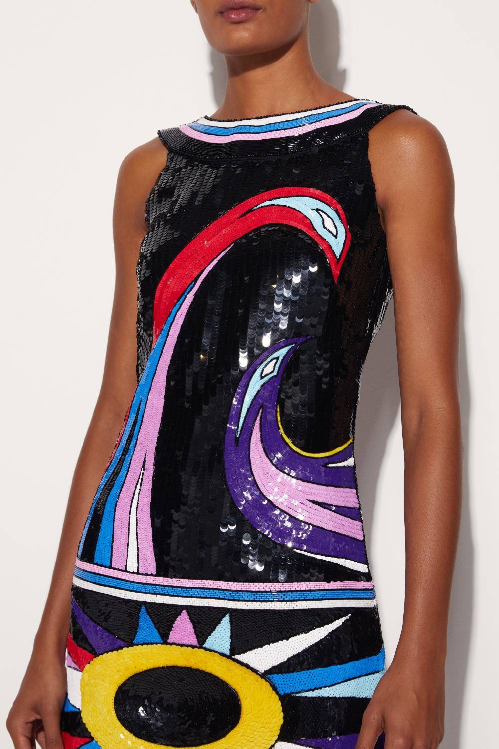 Pucci Mini abito in seta con motivo Cigni Offerta Pasqua
