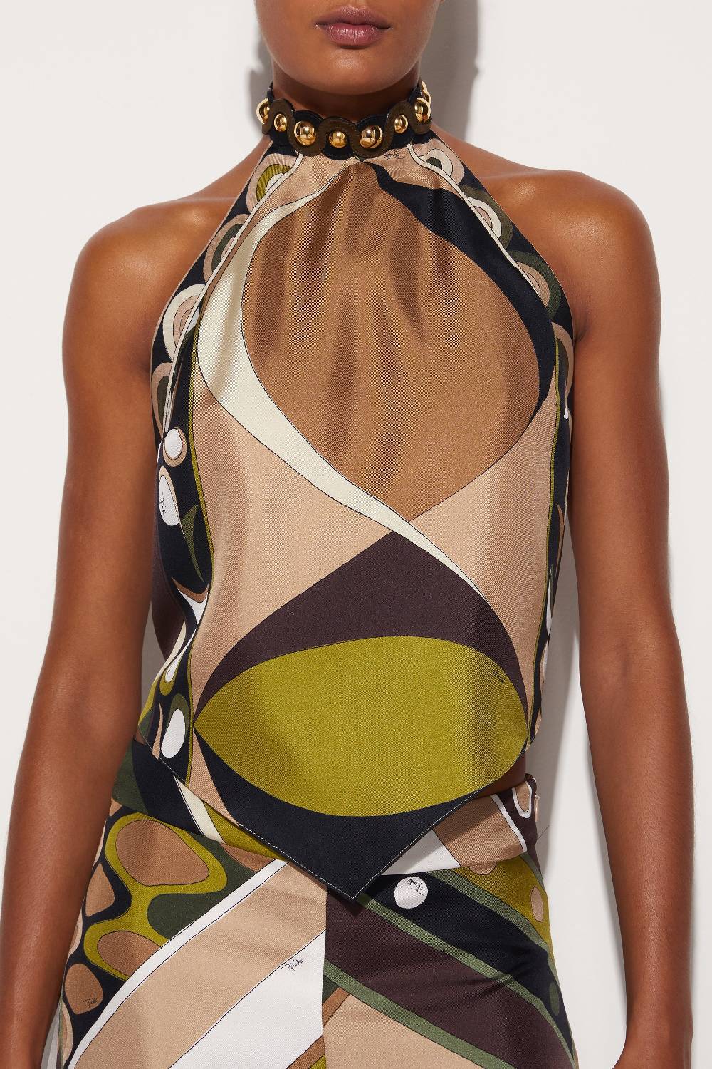 Pucci Top in seta con stampa Pesci Offerta San Valentino