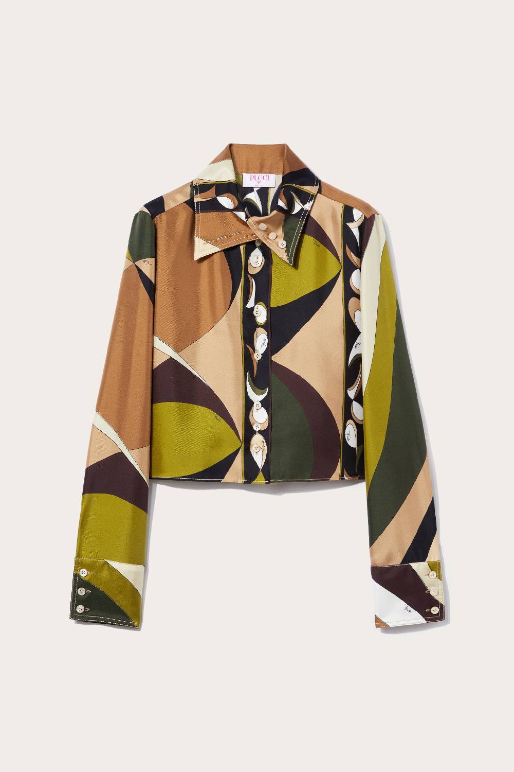 Pucci Camicia in seta con stampa Pesci Offerta migliore