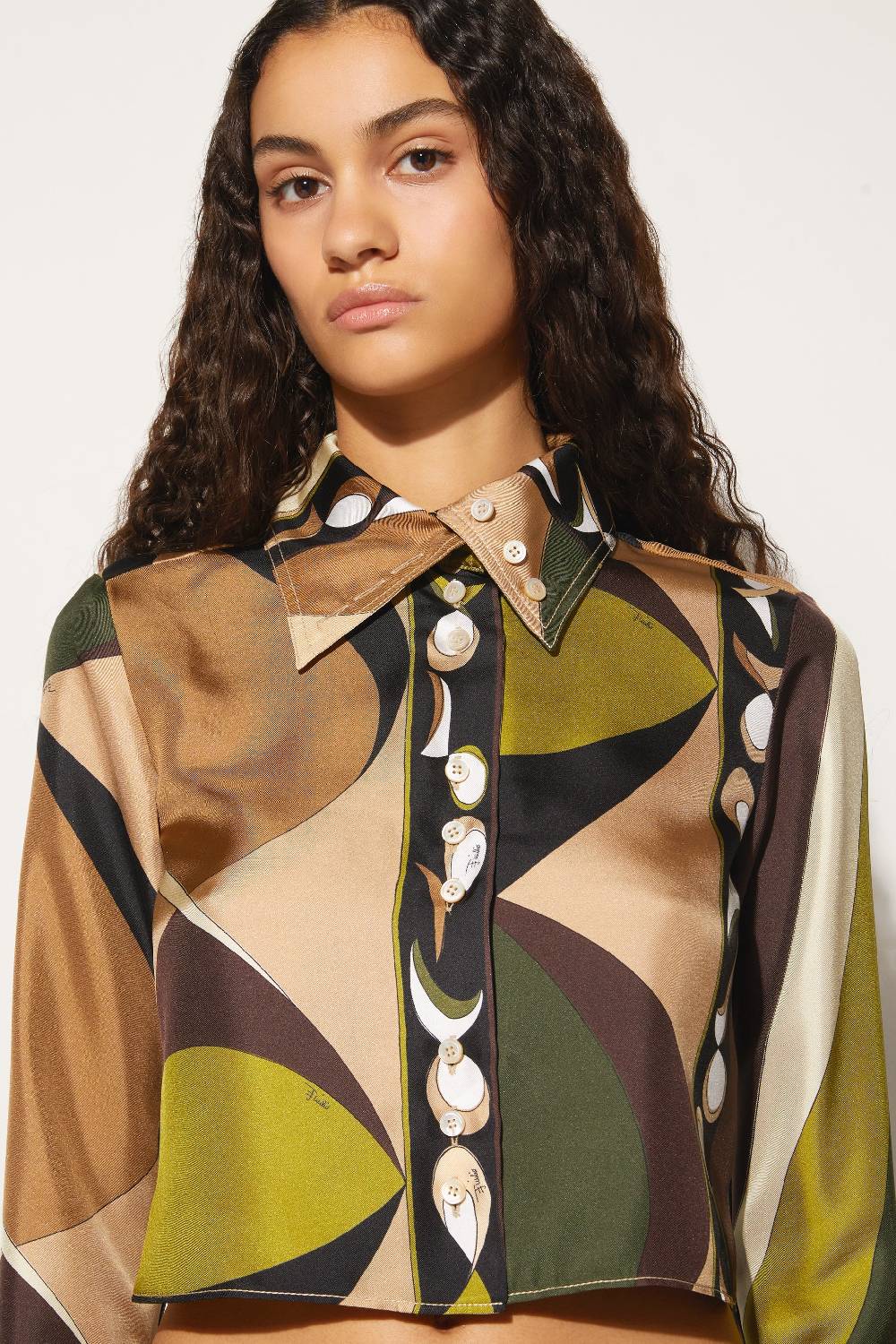 Pucci Camicia in seta con stampa Pesci Offerta migliore