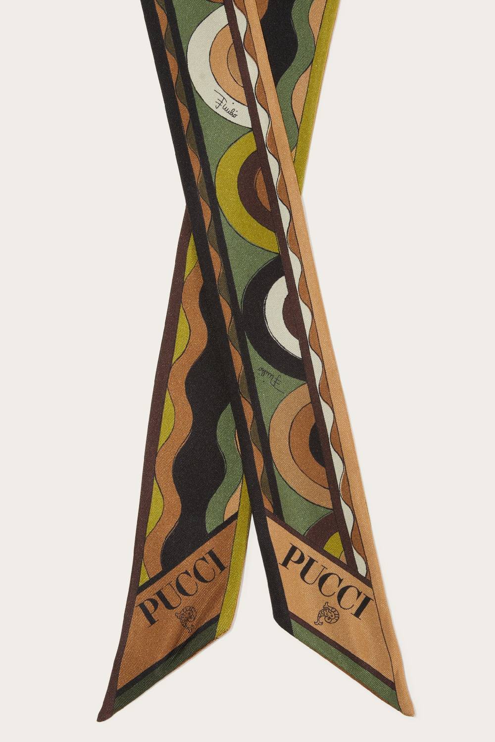Pucci Foulard in seta con stampe Onde e Bersaglio Offerte speciali