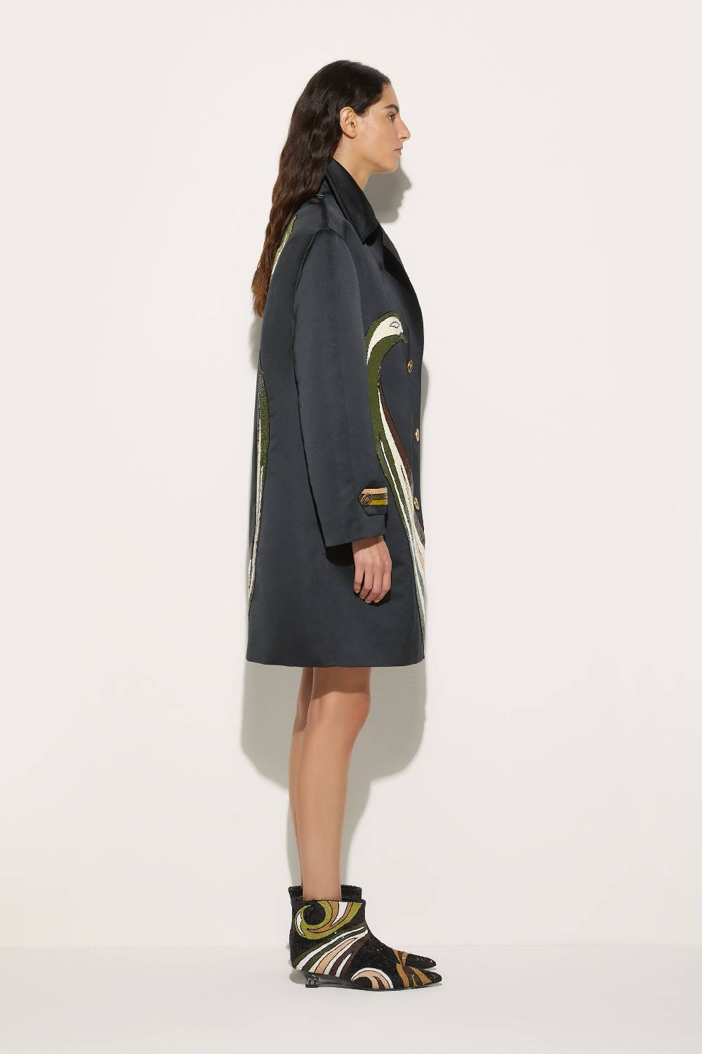 Pucci Trench con motivo Cigni Prezzo basso