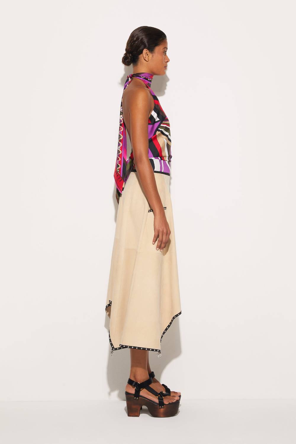Pucci Gonna in pelle scamosciata Fino al 60% di sconto