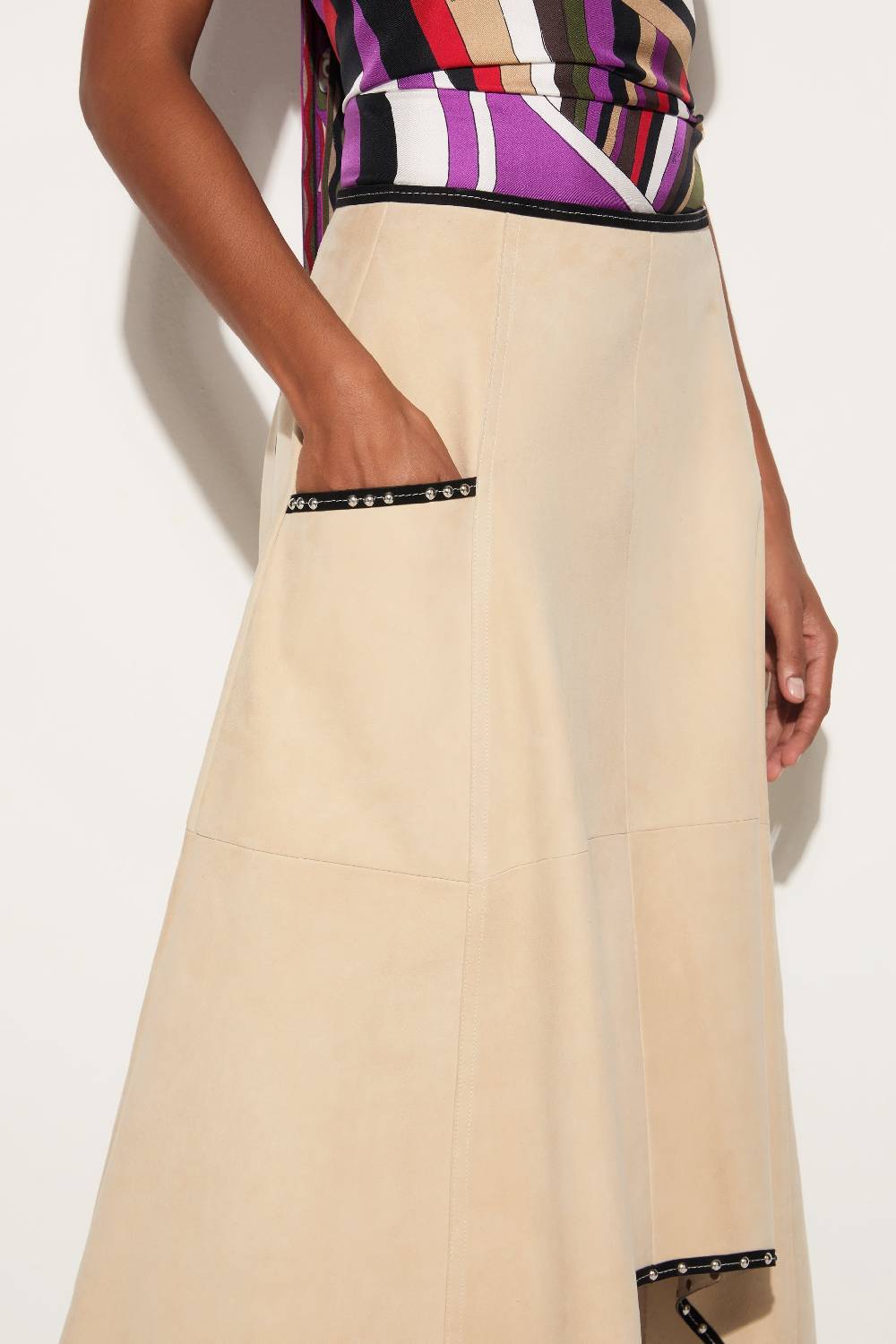 Pucci Gonna in pelle scamosciata Fino al 60% di sconto