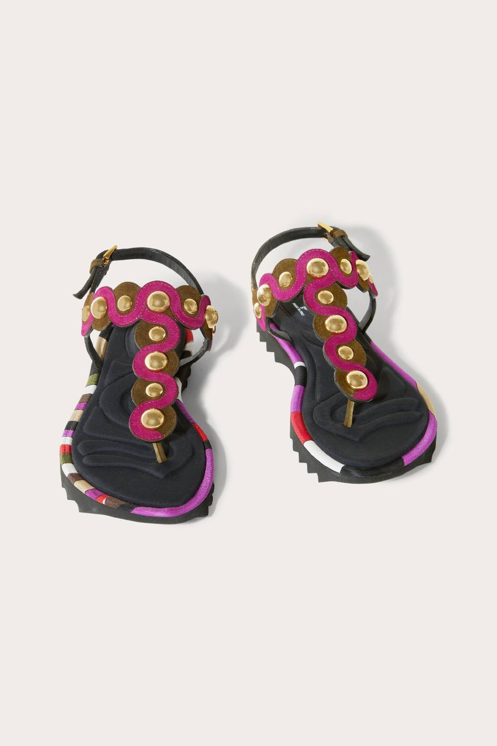 Pucci Sandali in pelle scamosciata con motivo Onde Shopping Online