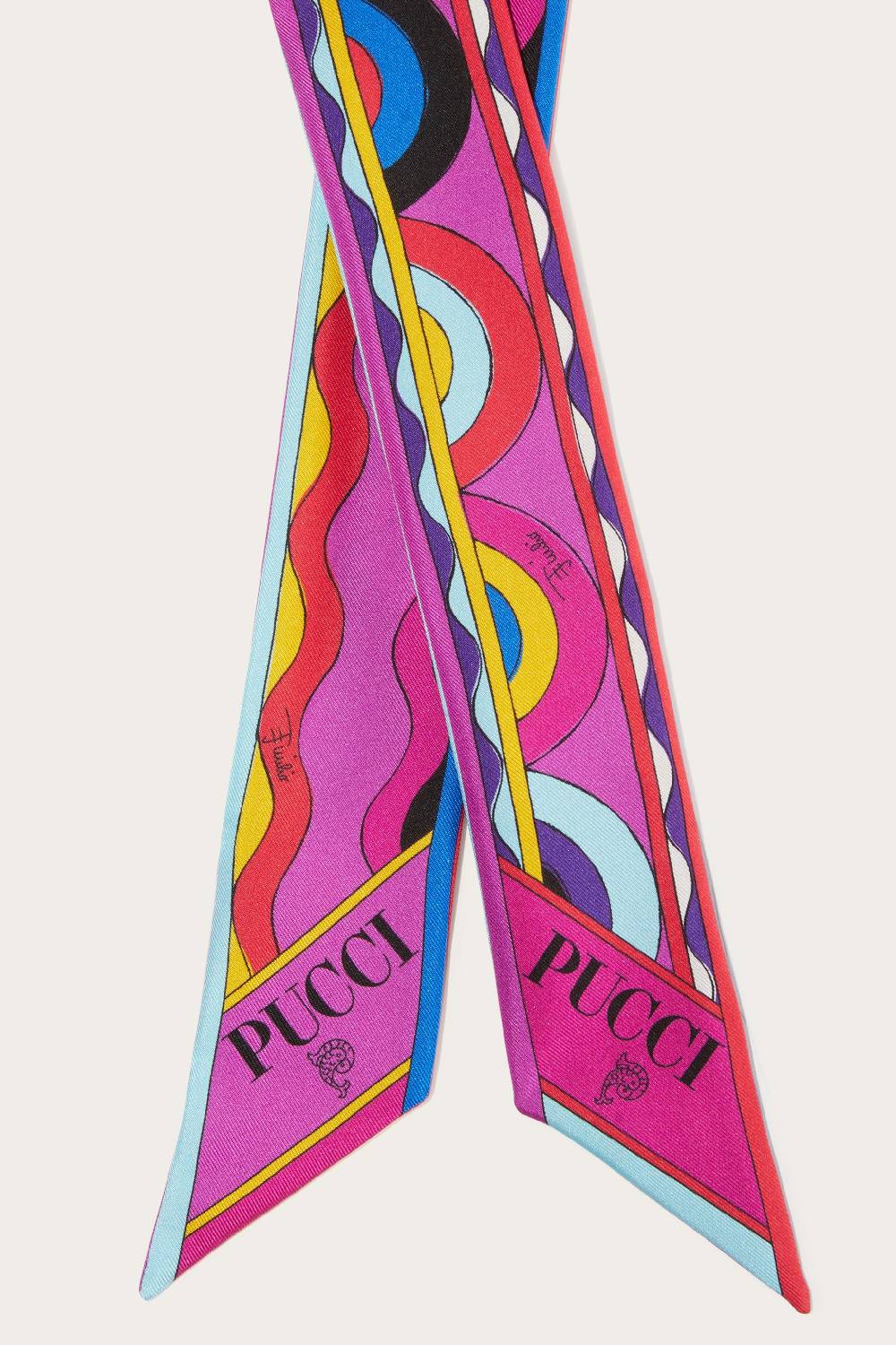 Pucci Foulard in seta con stampe Onde e Bersaglio Sconto