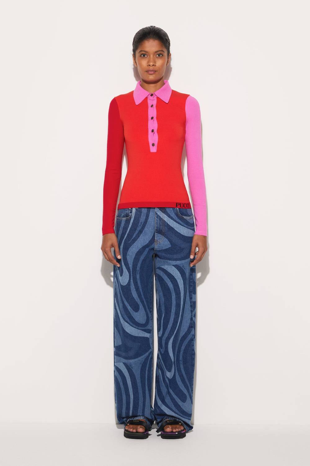 Pucci Top in maglia con design color-block Offerte