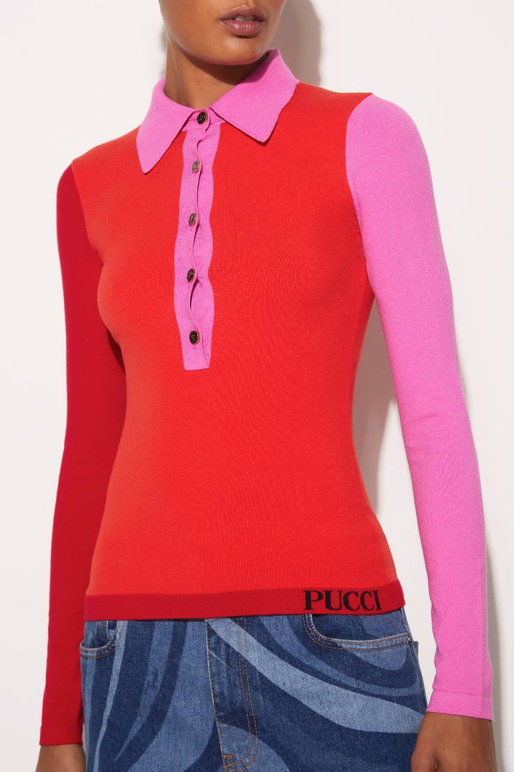 Pucci Top in maglia con design color-block Offerte