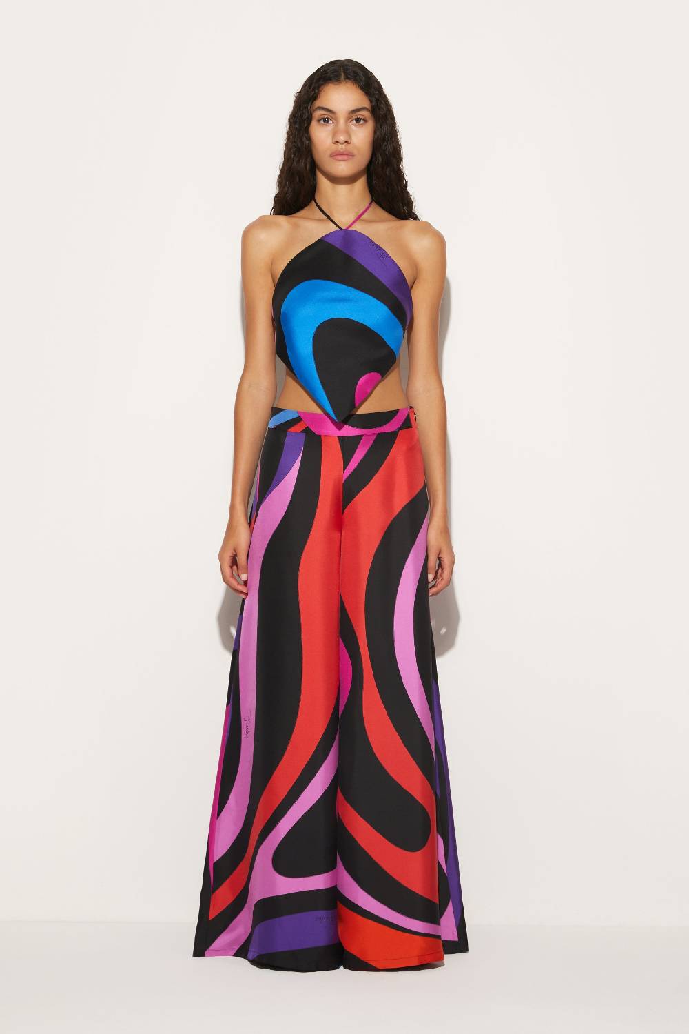 Pucci Pantaloni in seta con stampa Marmo Hotsell