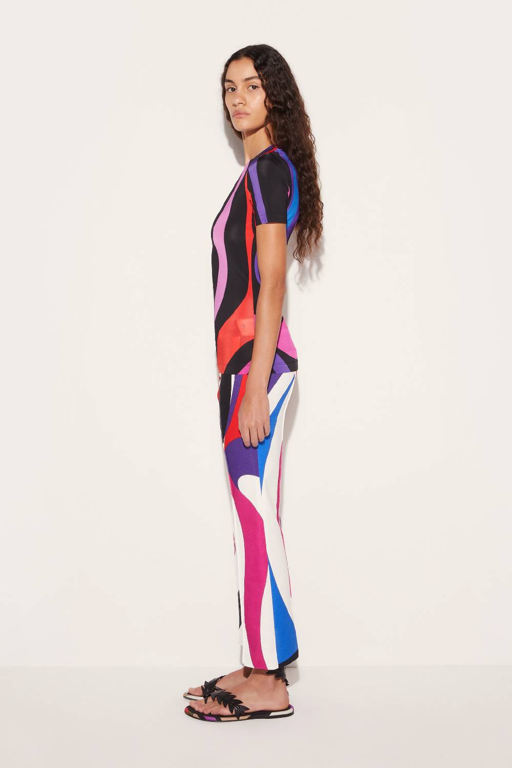 Pucci T-shirt con stampa Marmo Vendita Calda