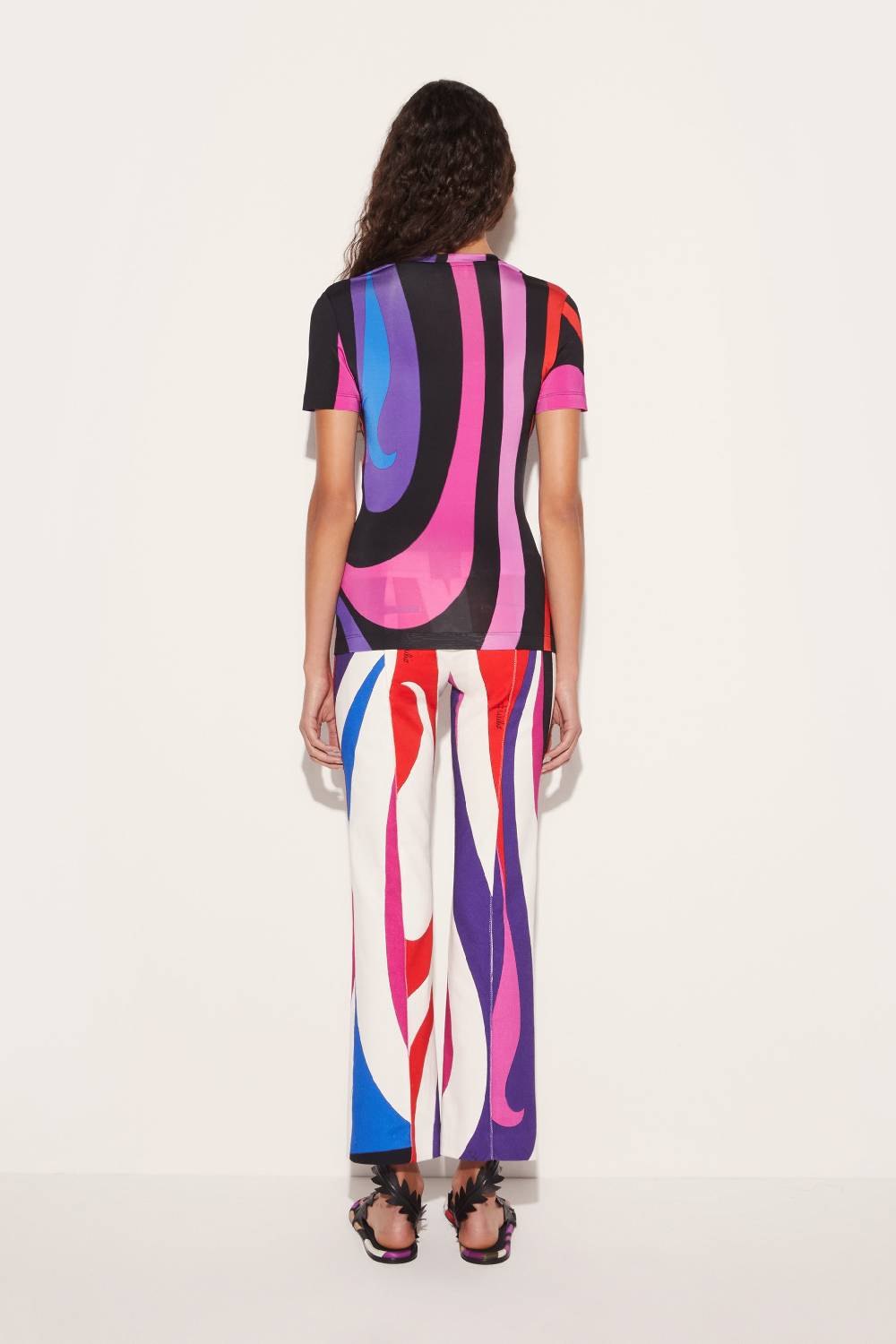 Pucci T-shirt con stampa Marmo Vendita Calda
