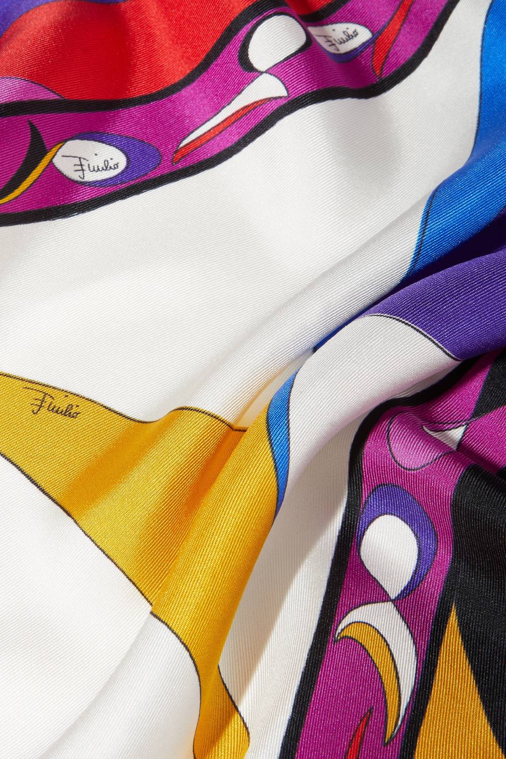 Pucci Foulard in seta con stampa Pesci Offerta natalizia