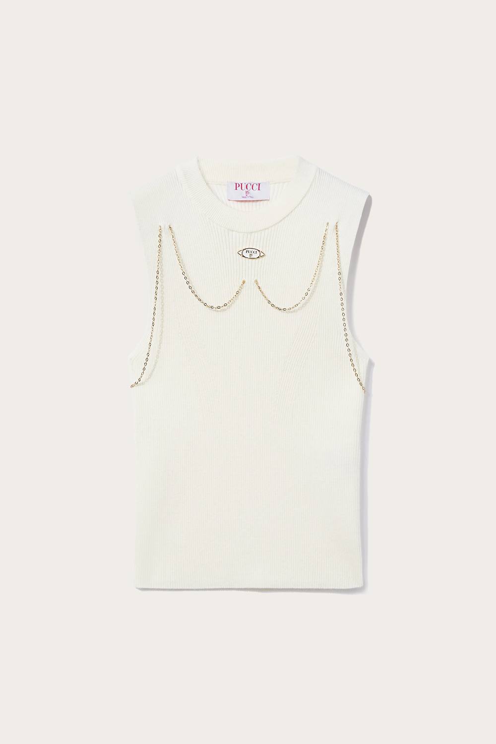 Pucci Top con dettaglio a catena Offerta temporanea