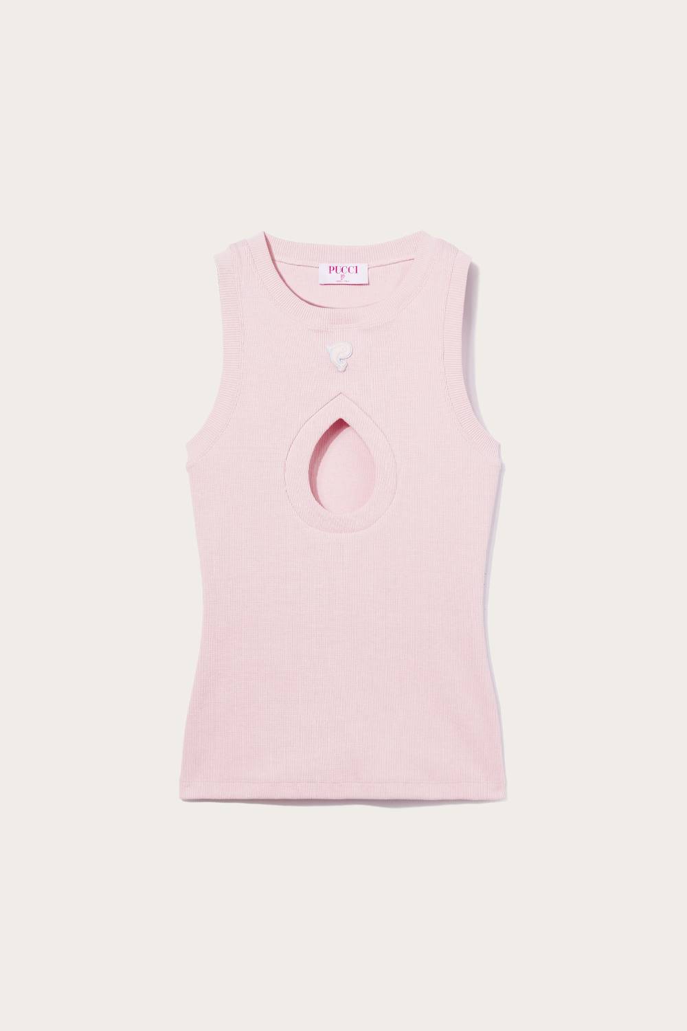 Pucci Canotta a costine con logo Pucci P Grandi sconti