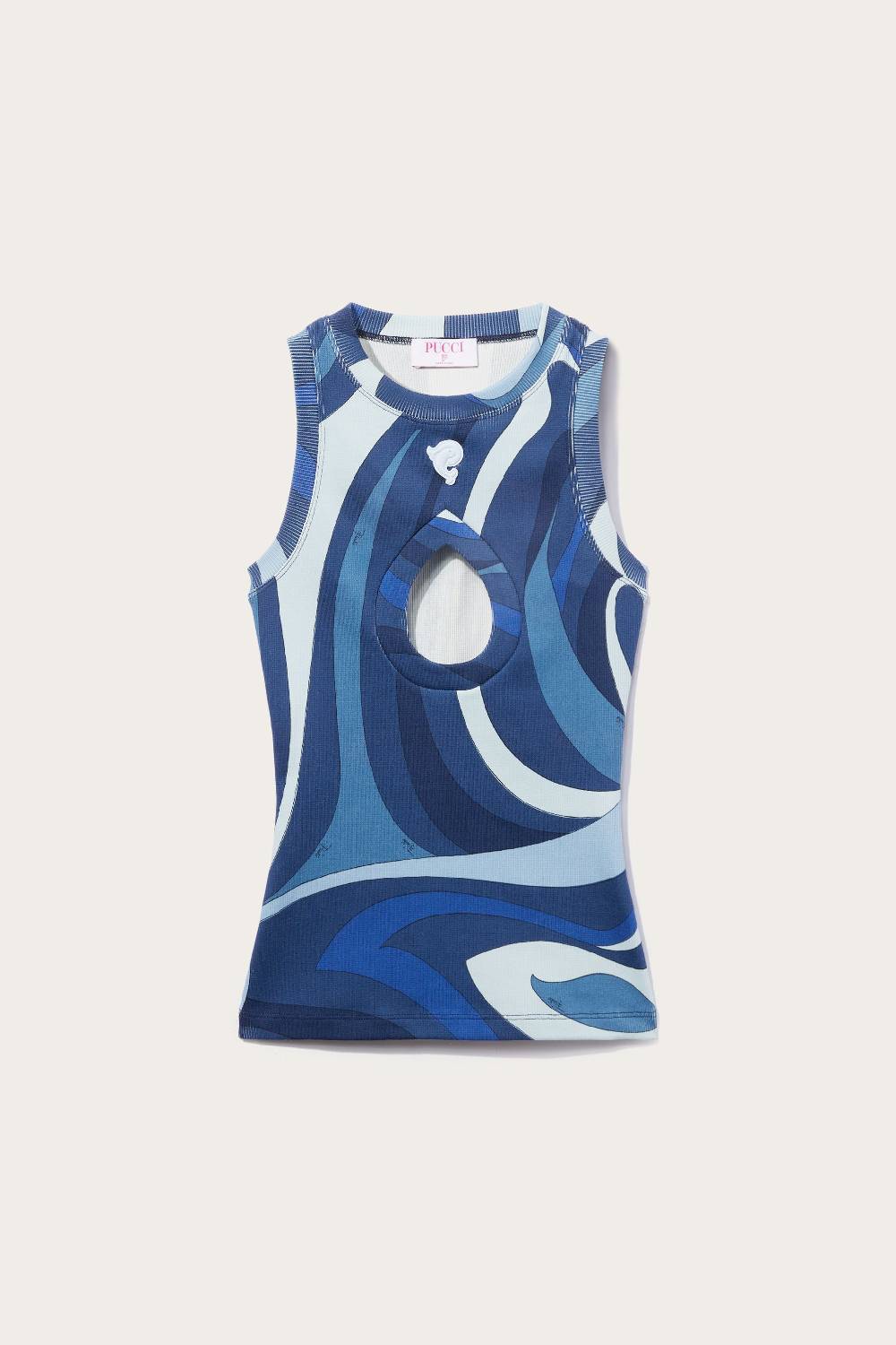 Pucci Canotta con stampa Marmo e logo Pucci P Offerta settimanale