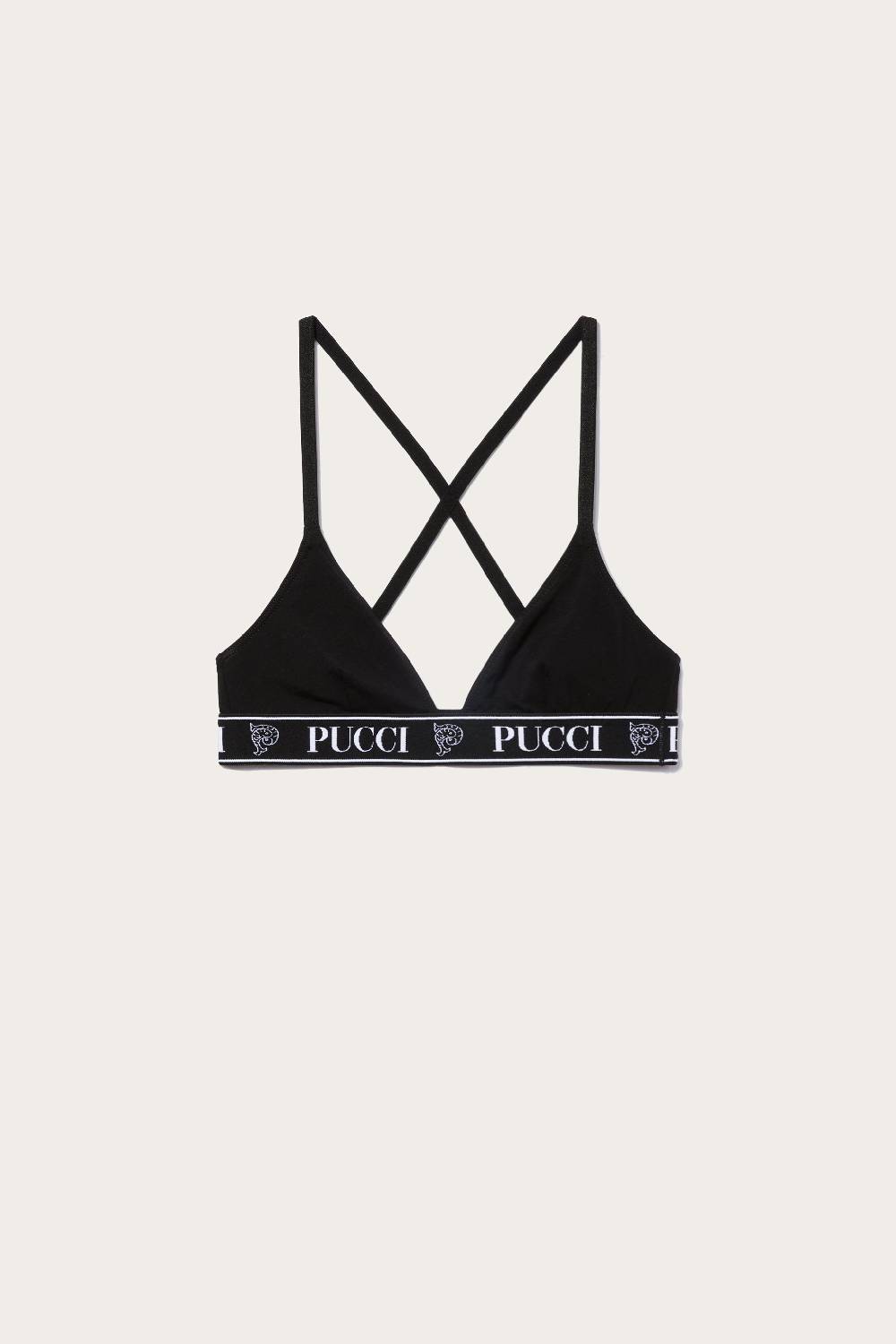 Pucci 3 Pack Reggiseno a triangolo con logo jacquard Ritorno libero