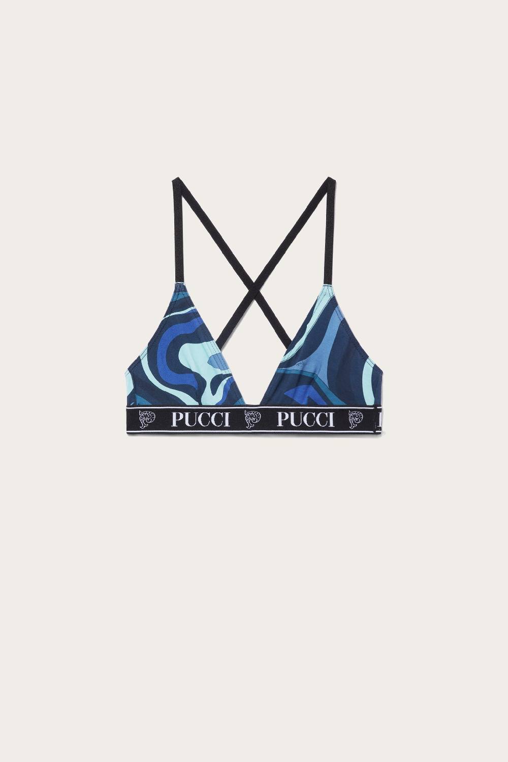 Pucci 3 Pack Reggiseno a triangolo con logo jacquard Ritorno libero
