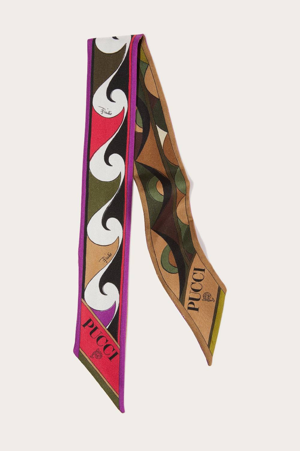 Pucci Foulard in seta con stampa Rombi Promozione temporanea