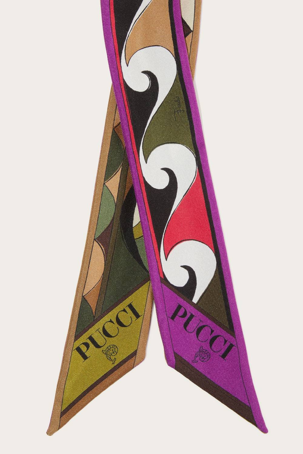 Pucci Foulard in seta con stampa Rombi Promozione temporanea