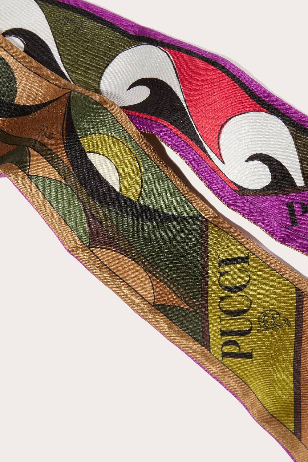 Pucci Foulard in seta con stampa Rombi Promozione temporanea