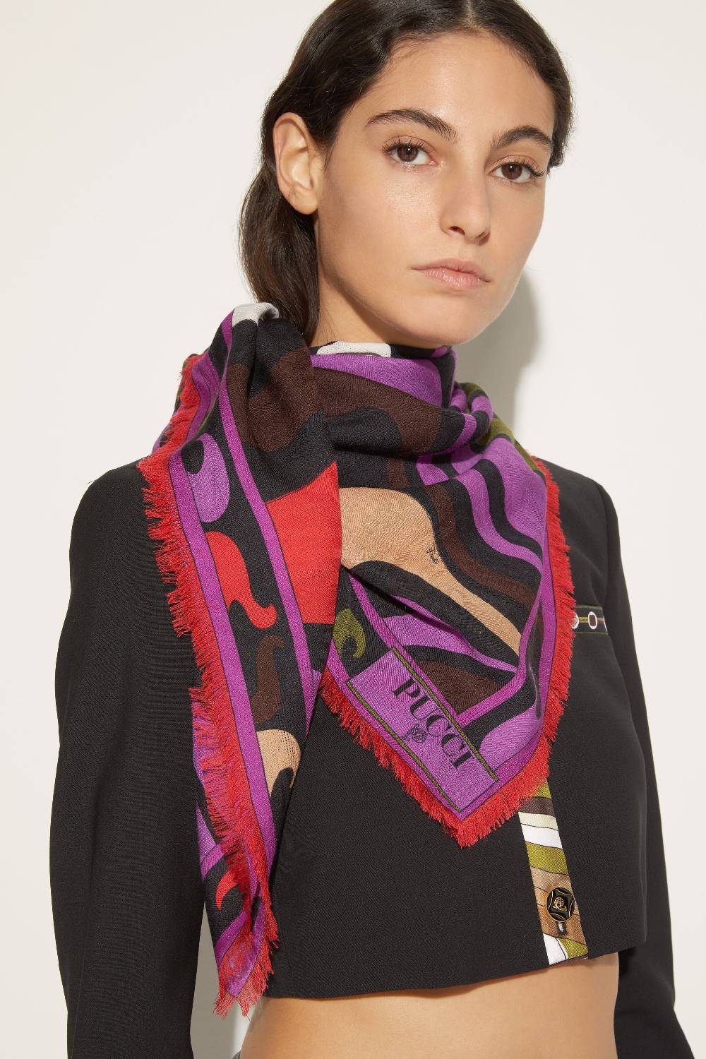 Pucci Foulard grande jacquard con motivo Marmo Solo un giorno rimasto