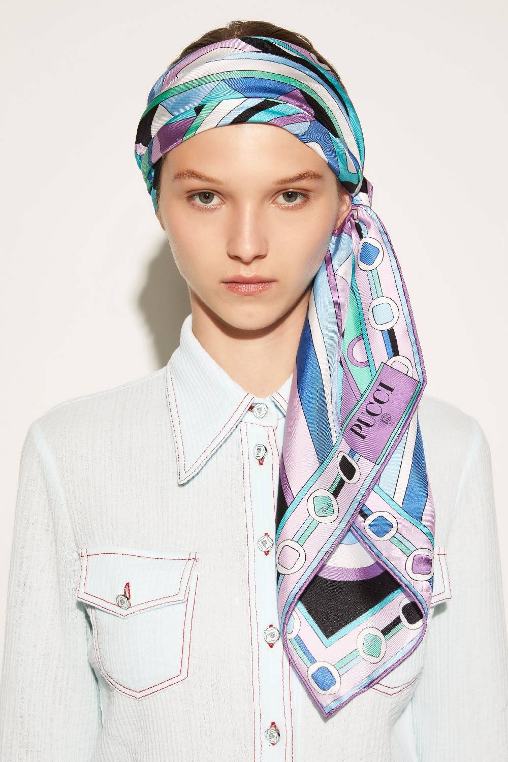 Pucci Foulard in seta con stampa Vivara Pezzi Unici