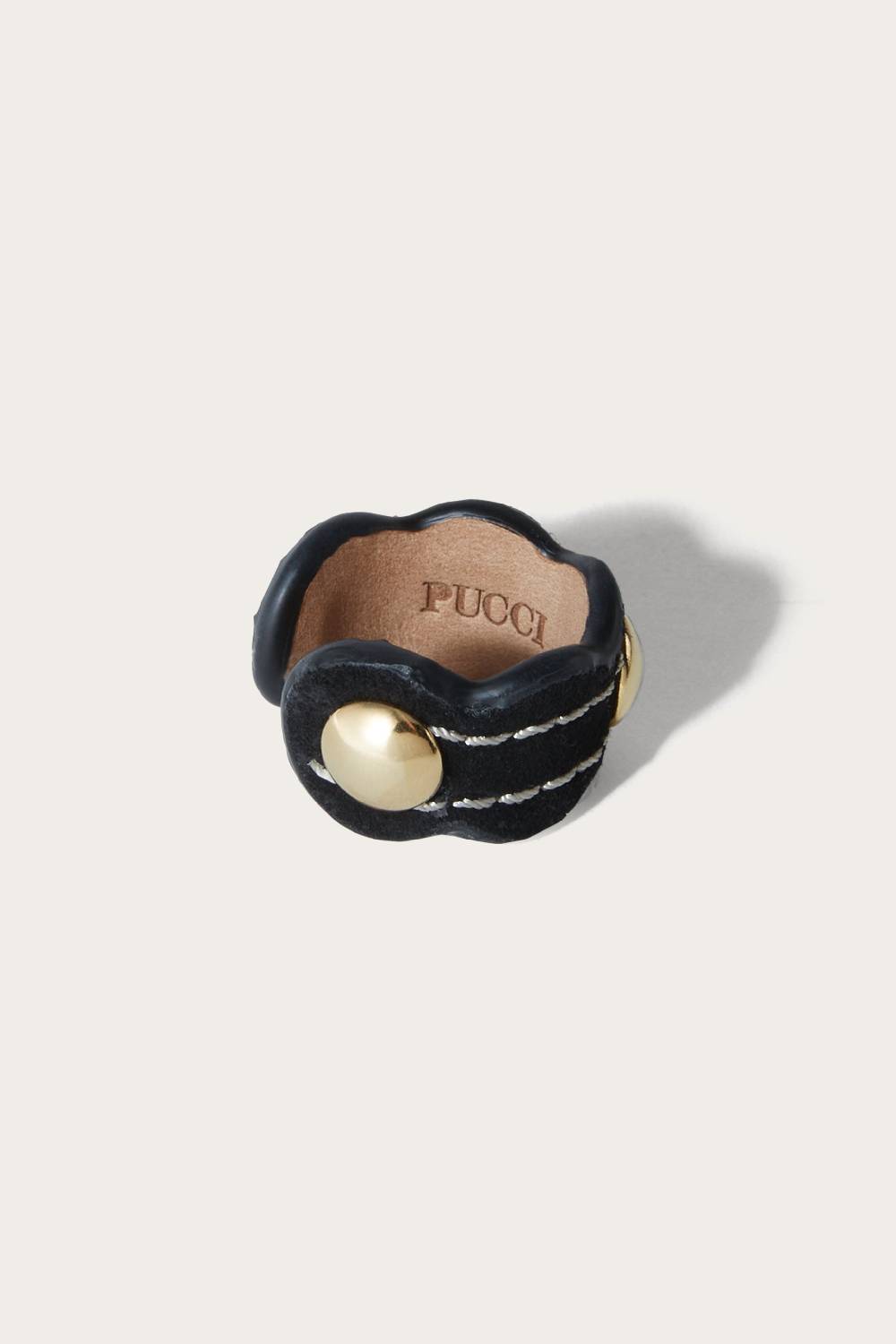 Pucci Anello Onde sottile in pelle scamosciata Prezzo Ridotto