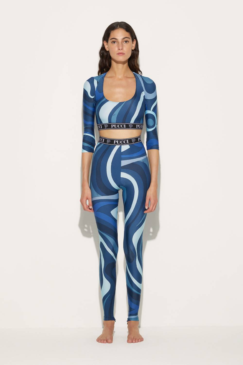 Pucci Crop top con stampa Marmo Flash Sale