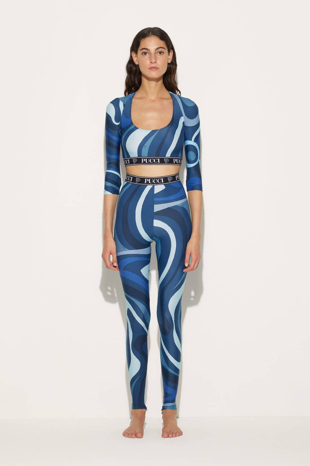 Pucci Leggings con stampa Marmo Fornitura limitata