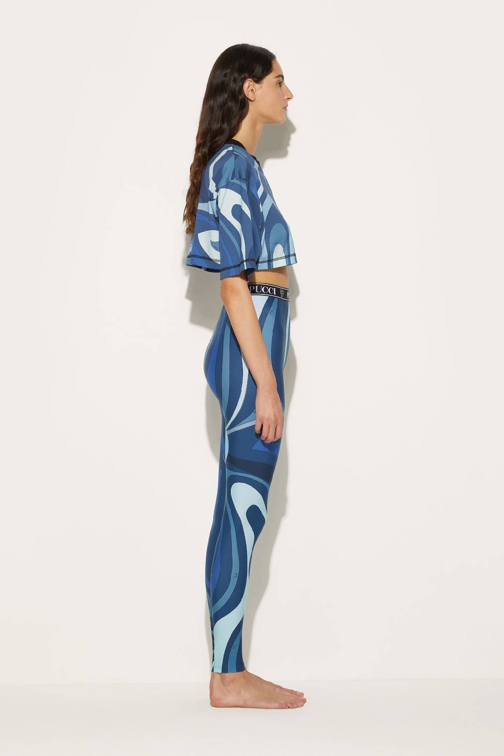 Pucci Crop top con stampa Marmo Vendite stagionali