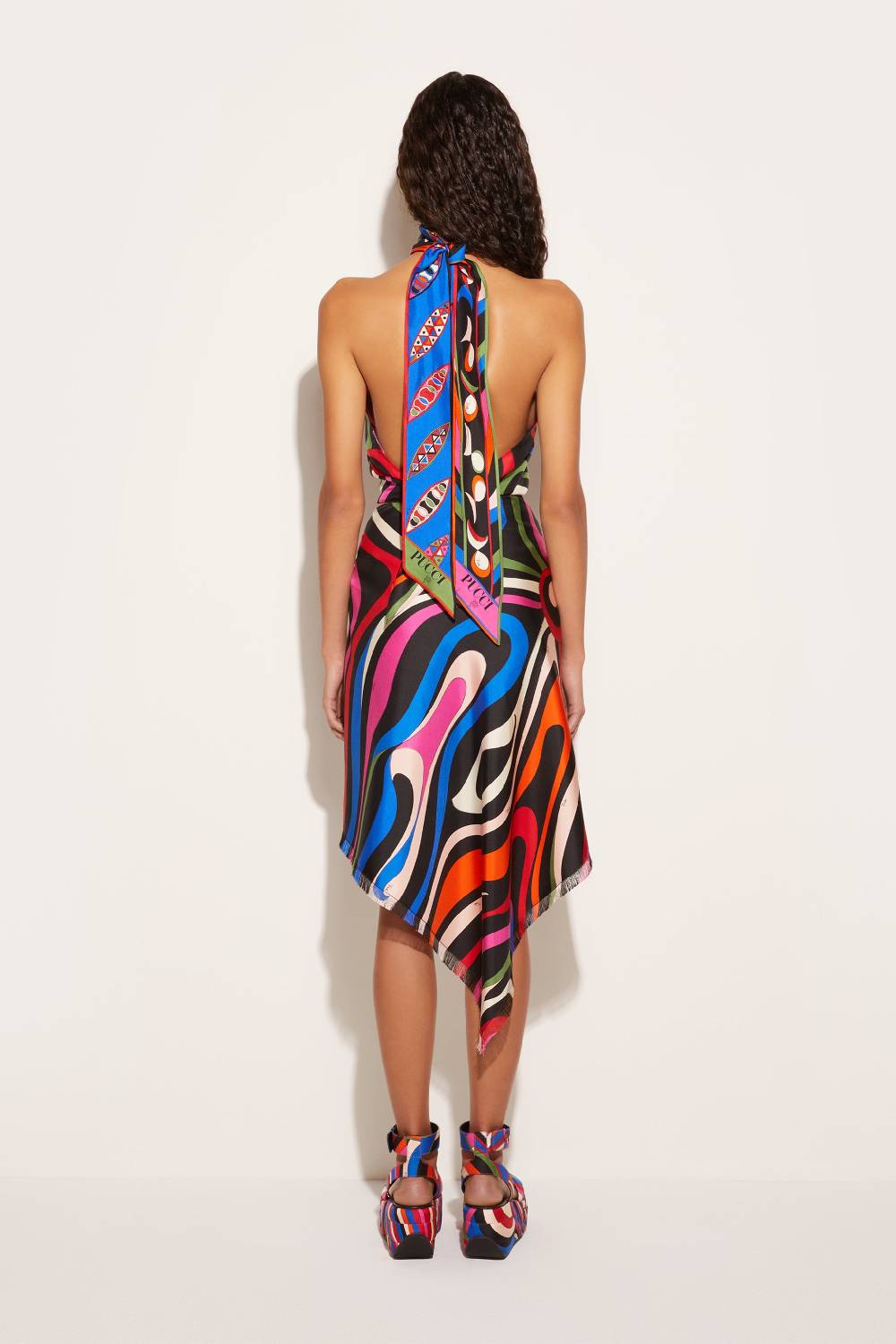 Pucci Top in seta con stampa Marmo Smaltimento dello stoccaggio