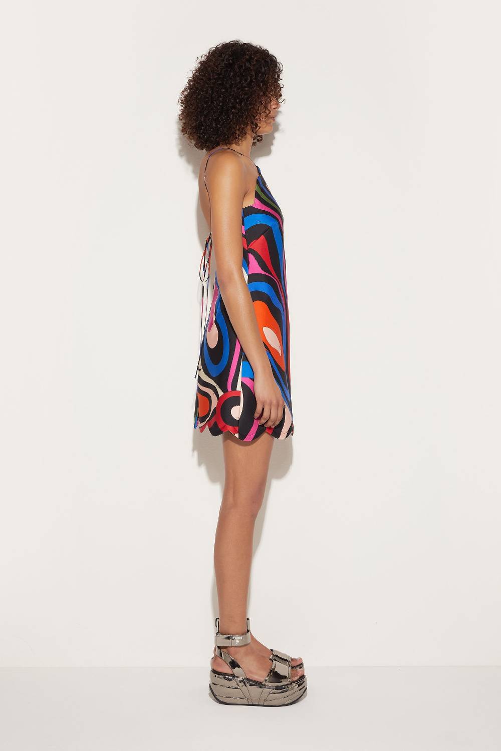 Pucci Mini abito in seta con stampa Marmo Latest fashion