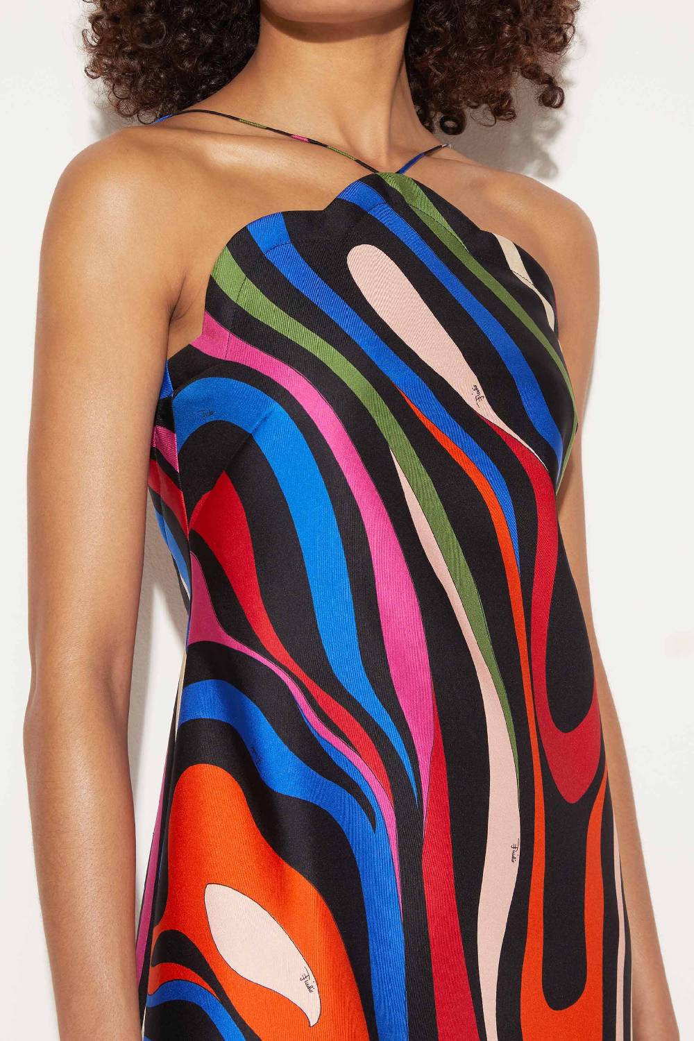 Pucci Mini abito in seta con stampa Marmo Latest fashion