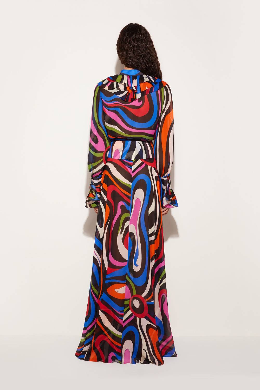 Pucci Camicia in seta con stampa Marmo Offerte esclusive
