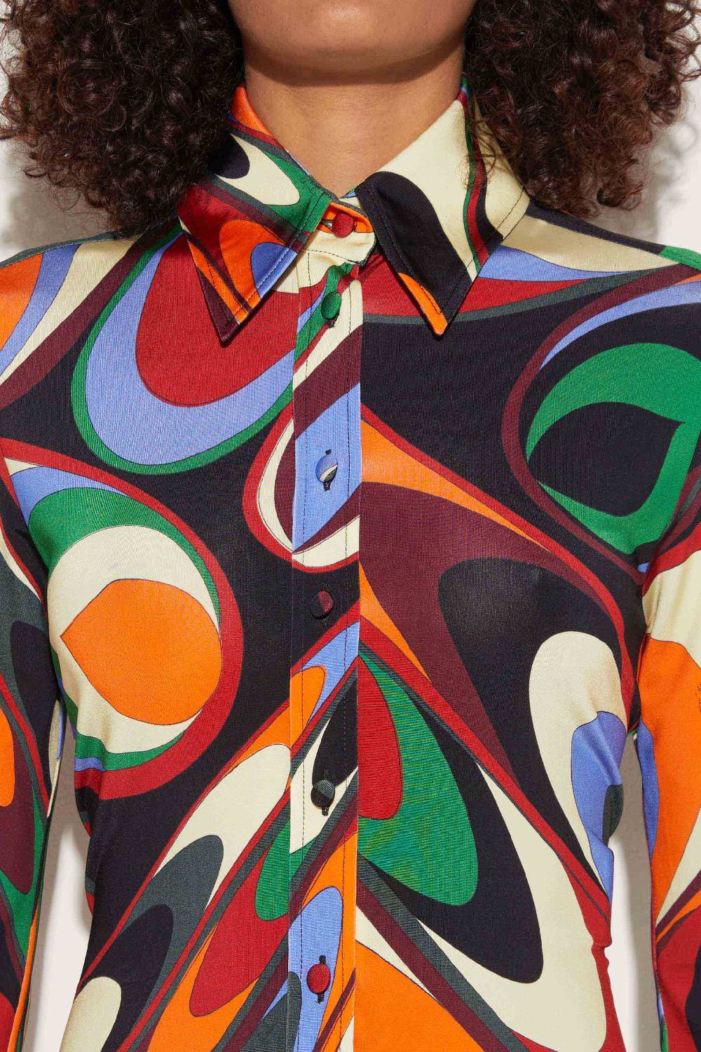 Pucci Camicia in seta con stampa Onde Prezzo basso