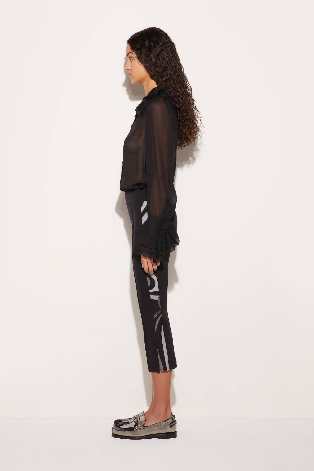 Pucci Pantaloni cropped con stampa Marmo Enormi sconti