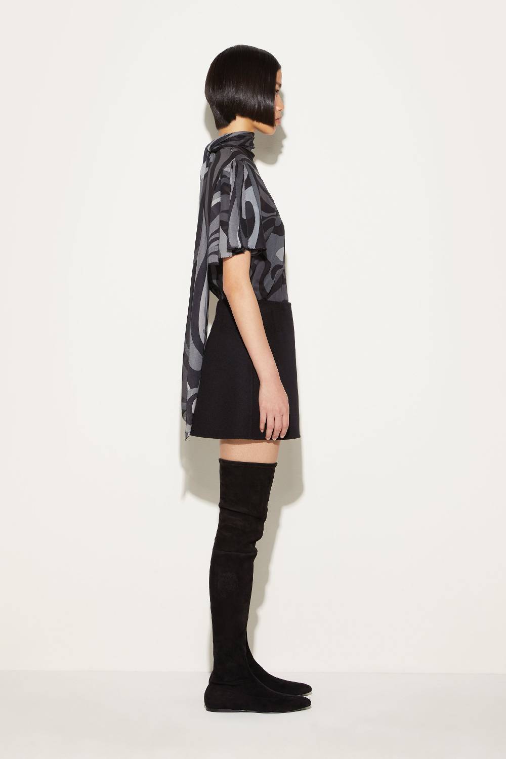 Pucci Top in seta con stampa Marmo Esporta salva