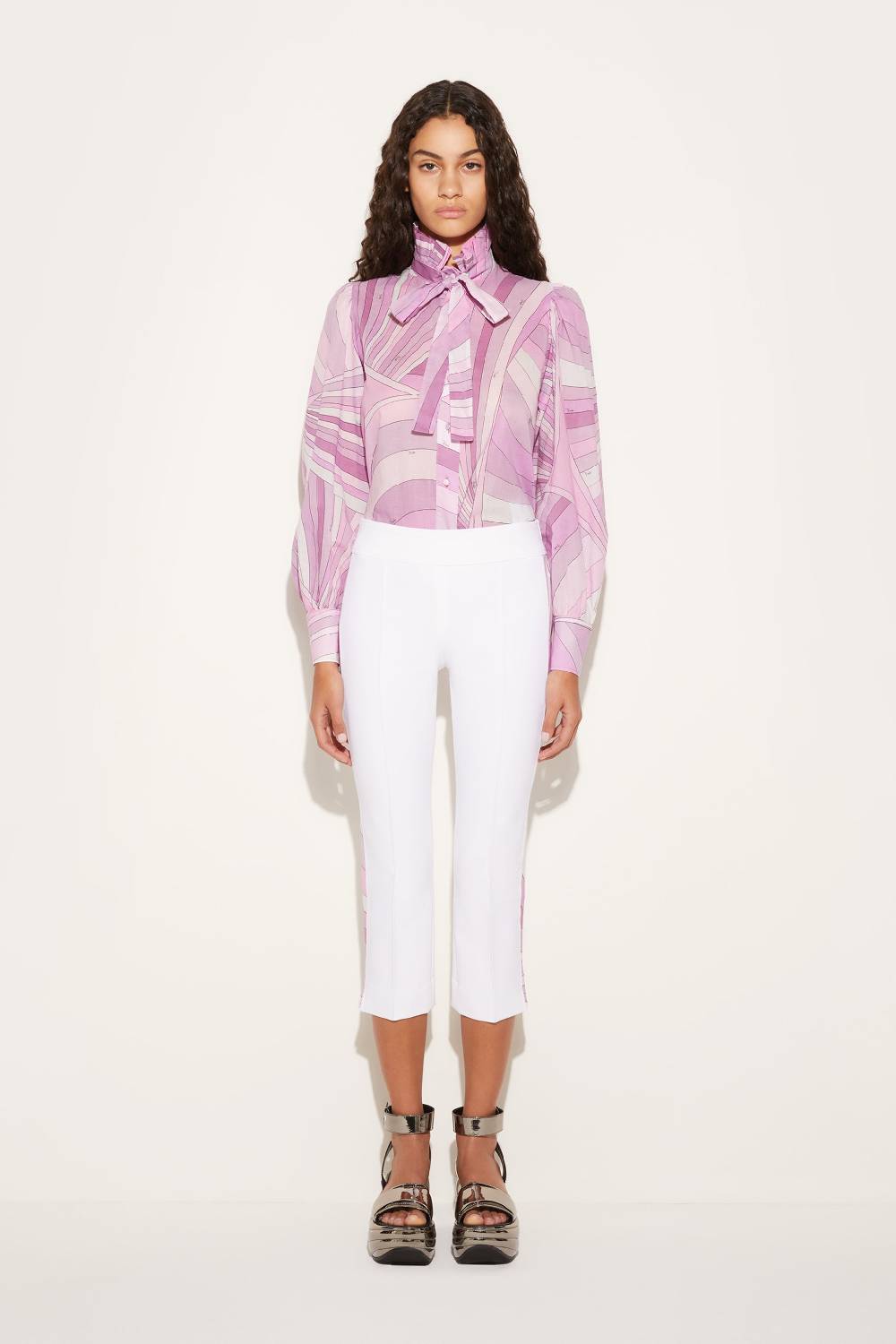 Pucci Pantaloni crop con inserti Iride Spedizione Gratuita