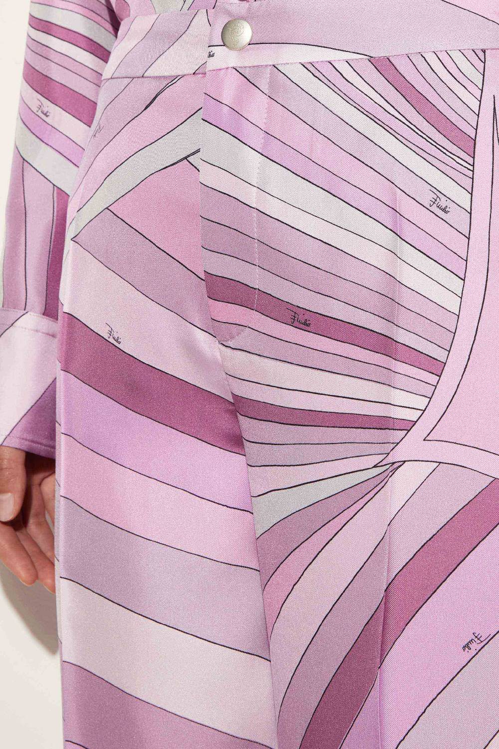 Pucci Pantaloni in seta con stampa Iride Negozi Online