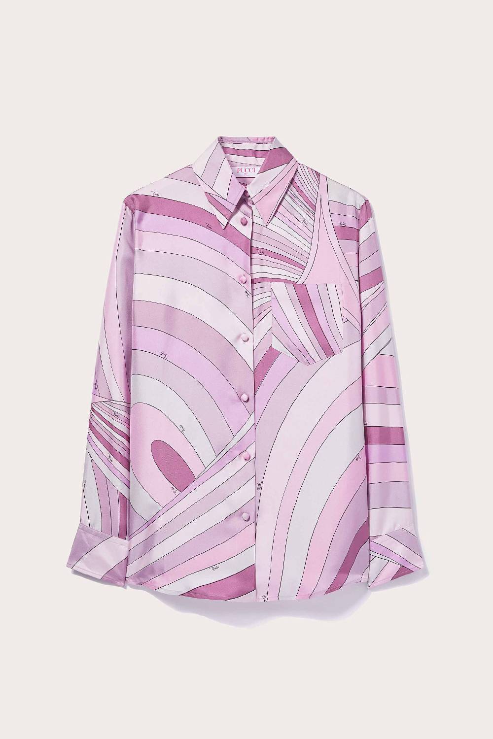 Pucci Camicia in seta con stampa Iride Promozione Limitata